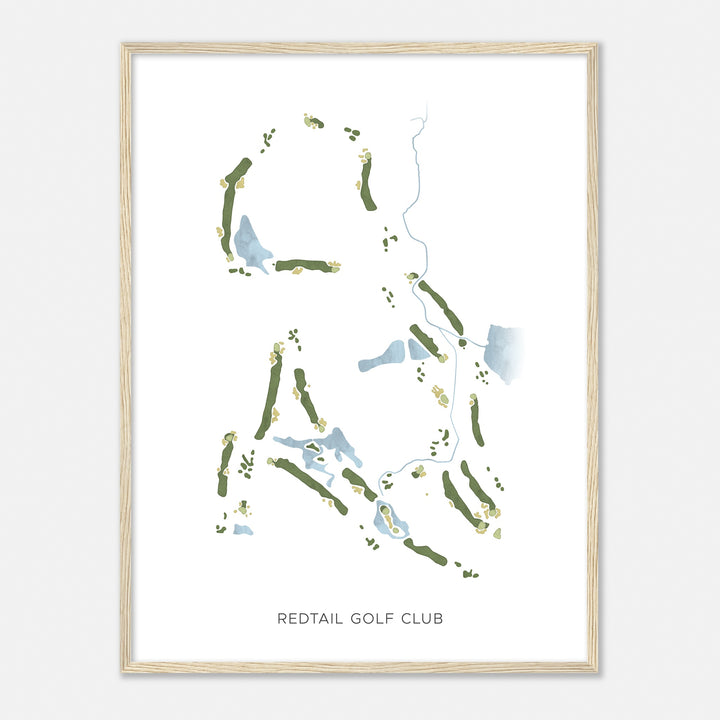 Print of Redtail Golf Club Modern Map