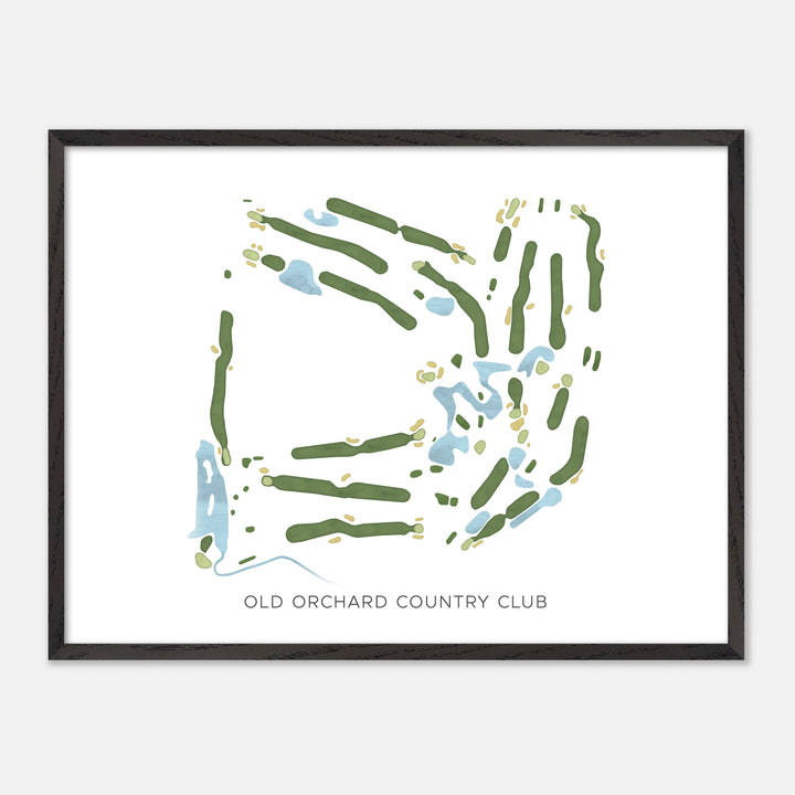 Print of Old Orchard Country Club Modern Map