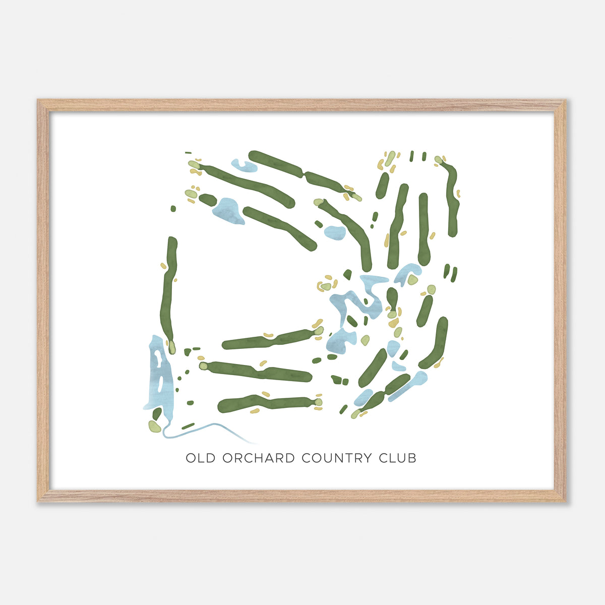 Print of Old Orchard Country Club Modern Map