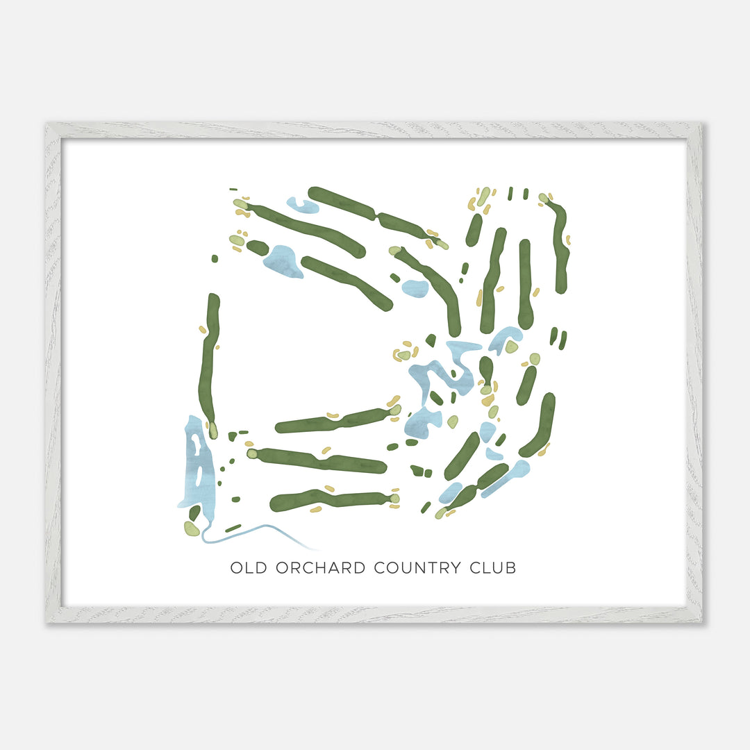 Print of Old Orchard Country Club Modern Map