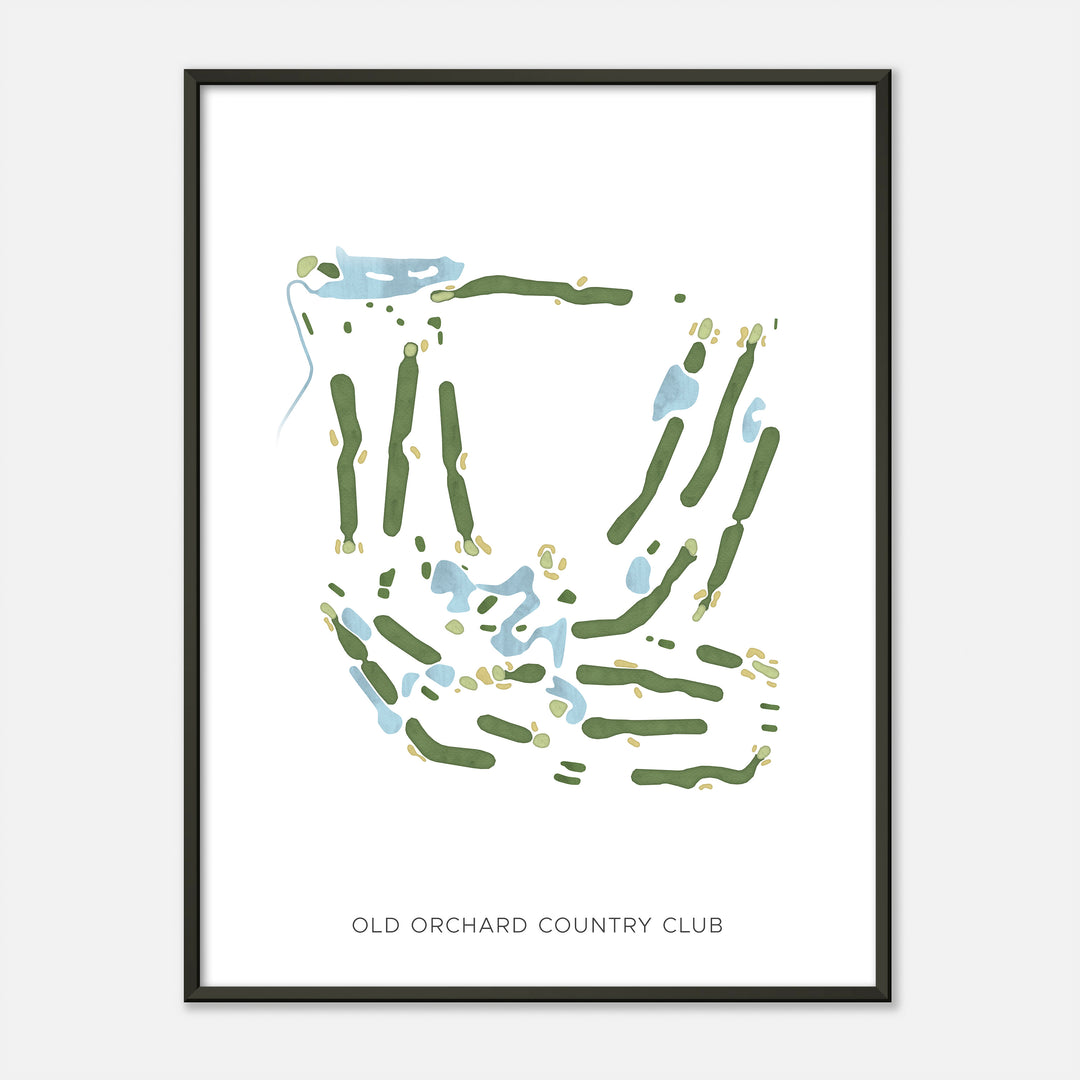 Print of Old Orchard Country Club Modern Map