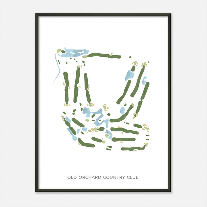 Print of Old Orchard Country Club Modern Map