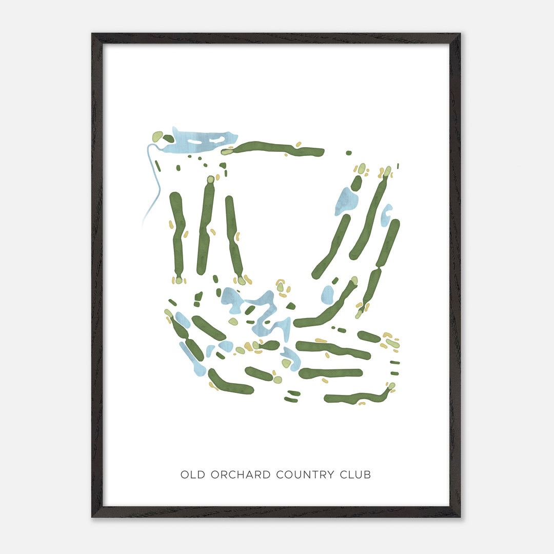 Print of Old Orchard Country Club Modern Map