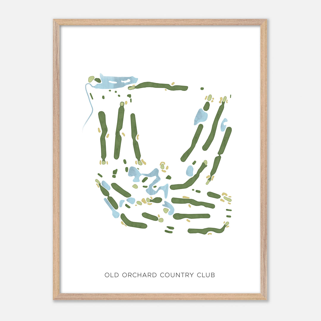 Print of Old Orchard Country Club Modern Map
