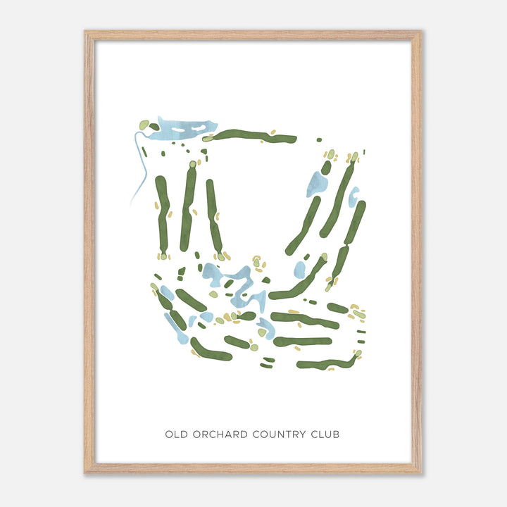 Print of Old Orchard Country Club Modern Map