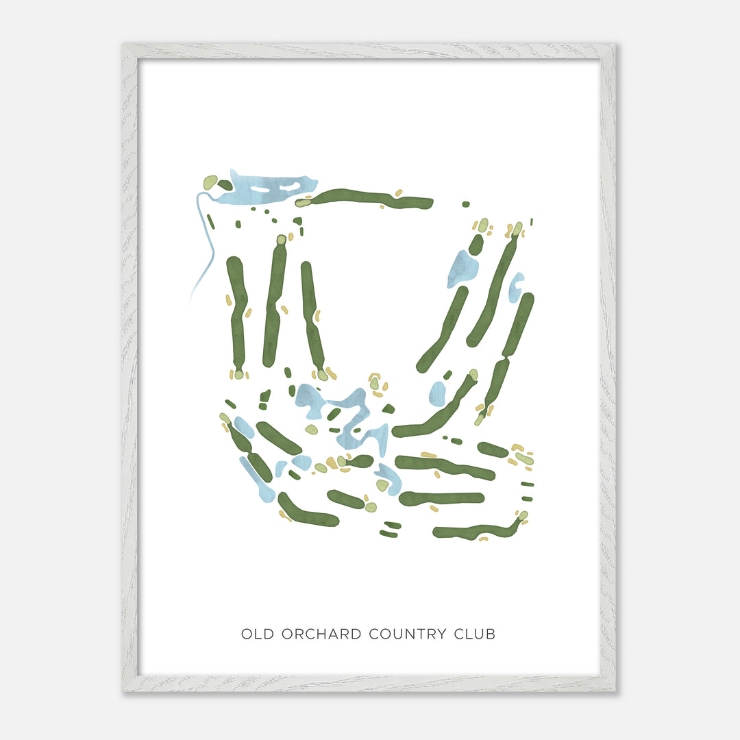 Print of Old Orchard Country Club Modern Map