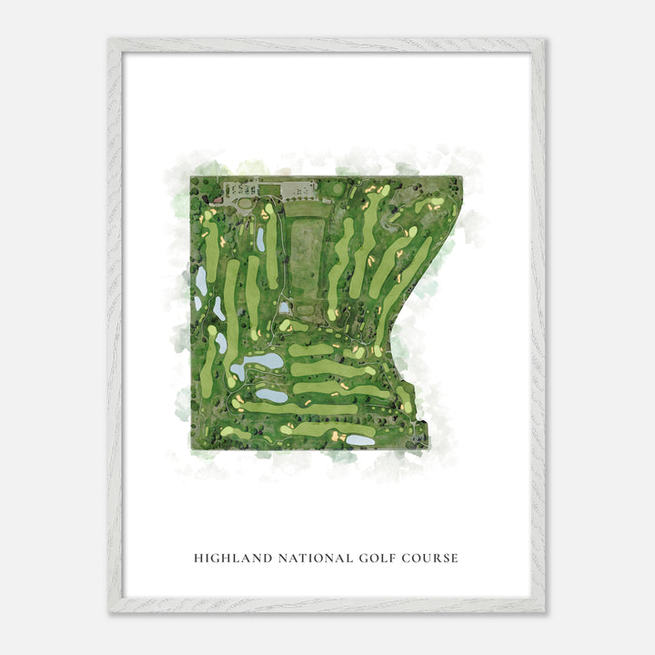 Print of Highland National Golf Course Classic Map