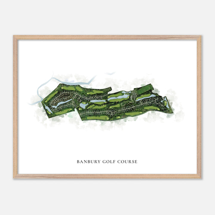 Print of Banbury Golf Course Classic Map