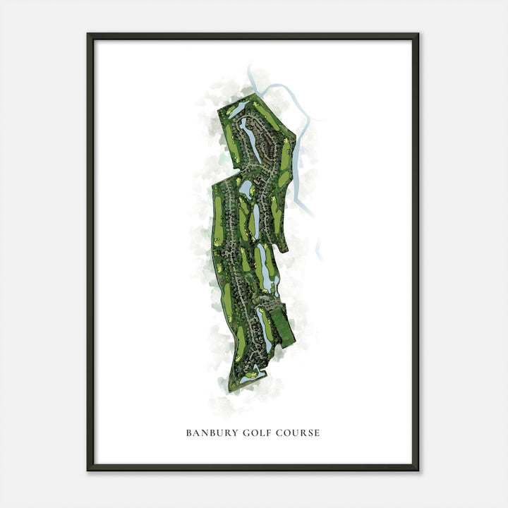 Print of Banbury Golf Course Classic Map