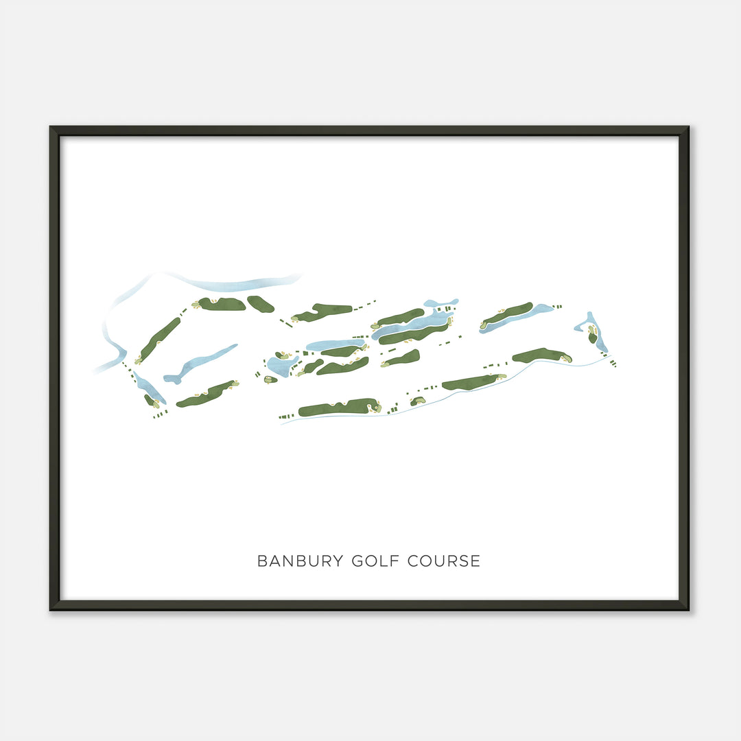 Print of Banbury Golf Course Modern Map
