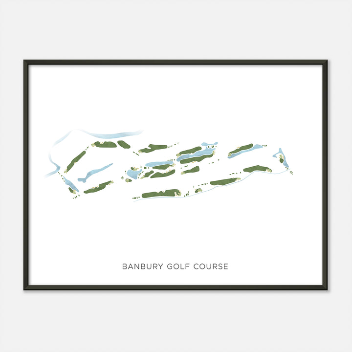 Print of Banbury Golf Course Modern Map