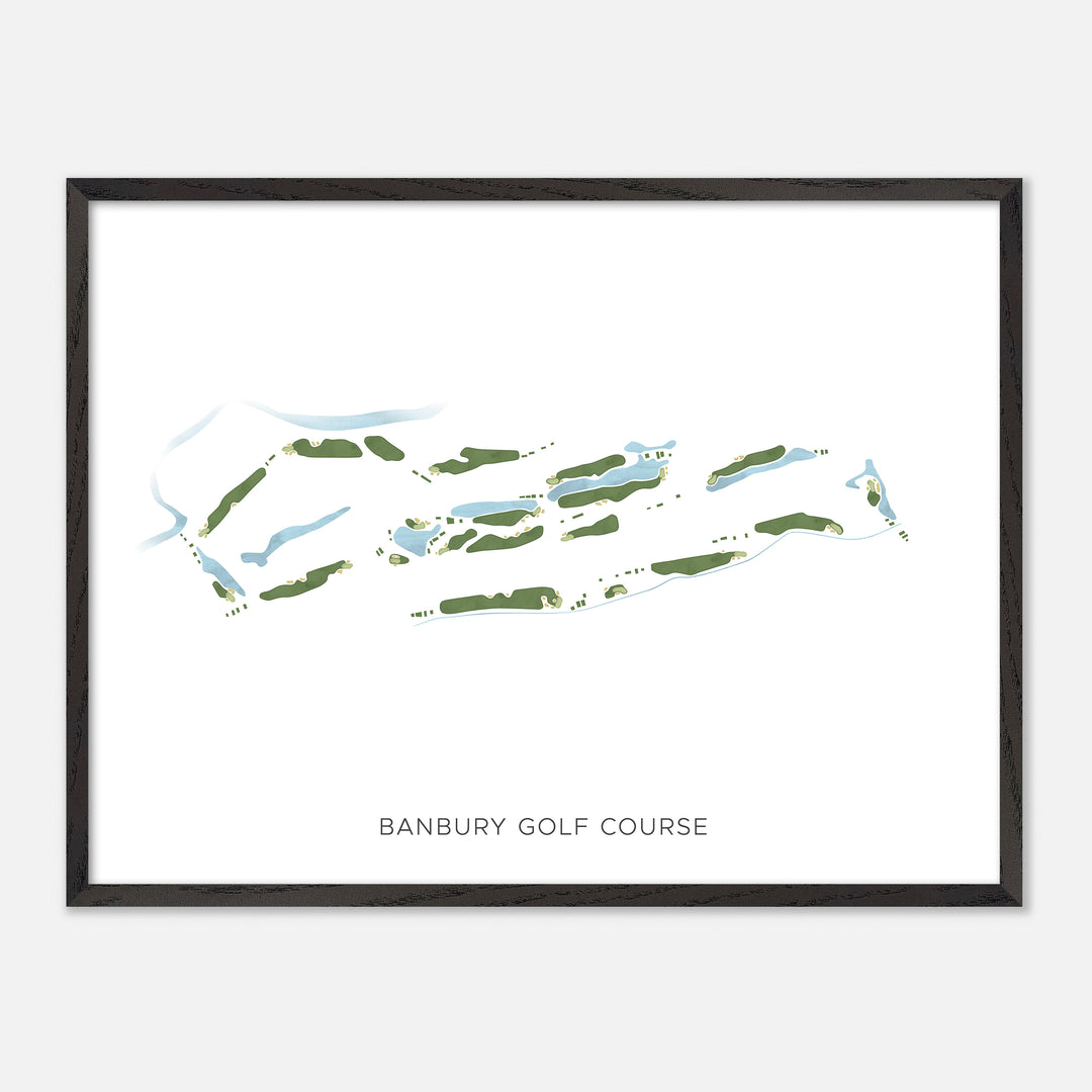 Print of Banbury Golf Course Modern Map