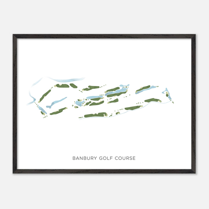 Print of Banbury Golf Course Modern Map