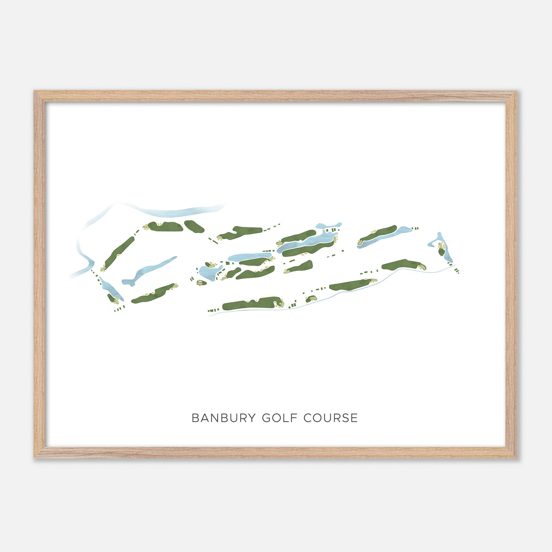 Print of Banbury Golf Course Modern Map