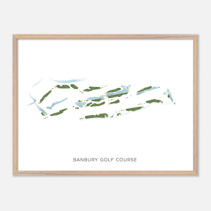 Print of Banbury Golf Course Modern Map