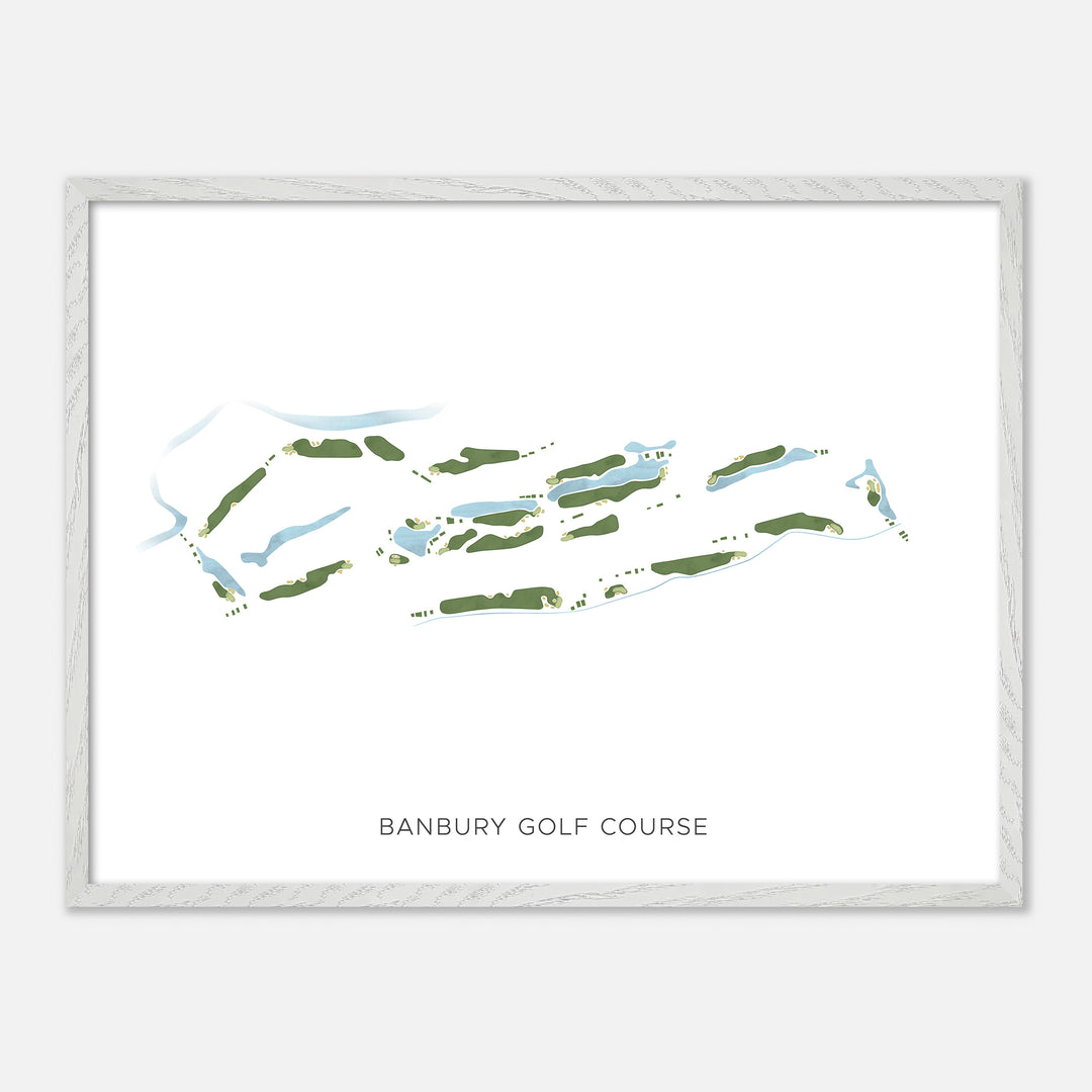 Print of Banbury Golf Course Modern Map