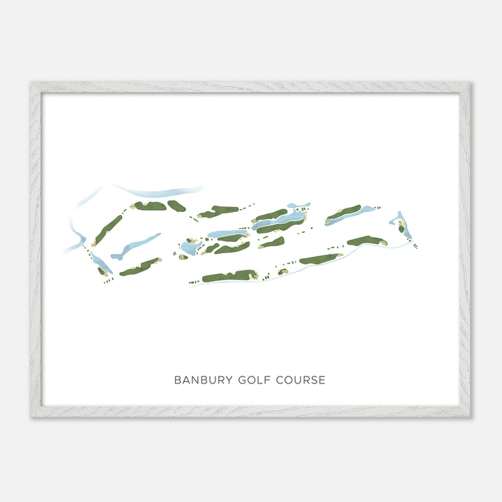 Print of Banbury Golf Course Modern Map