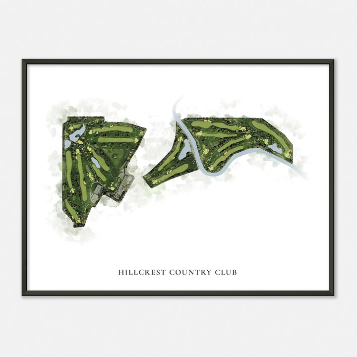 Print of Hillcrest Country Club Classic Map