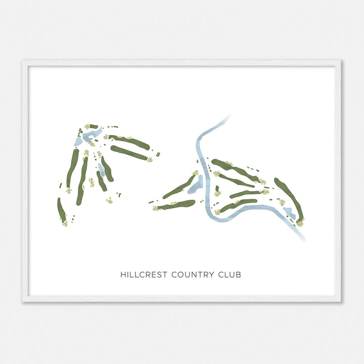 Print of Hillcrest Country Club Modern Map