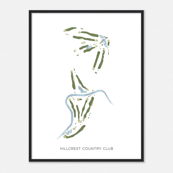 Print of Hillcrest Country Club Modern Map