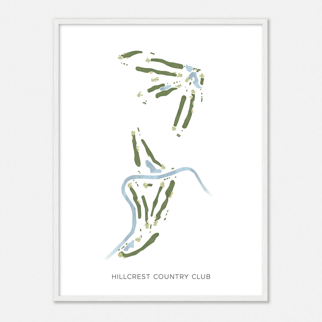 Print of Hillcrest Country Club Modern Map