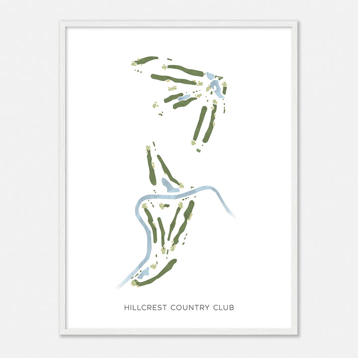 Print of Hillcrest Country Club Modern Map