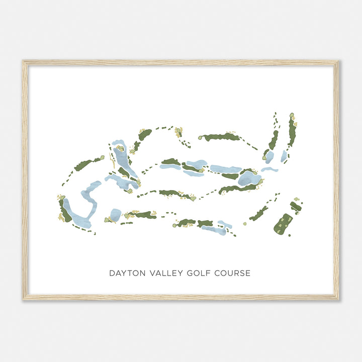 Print of Dayton Valley Golf Course Modern Map