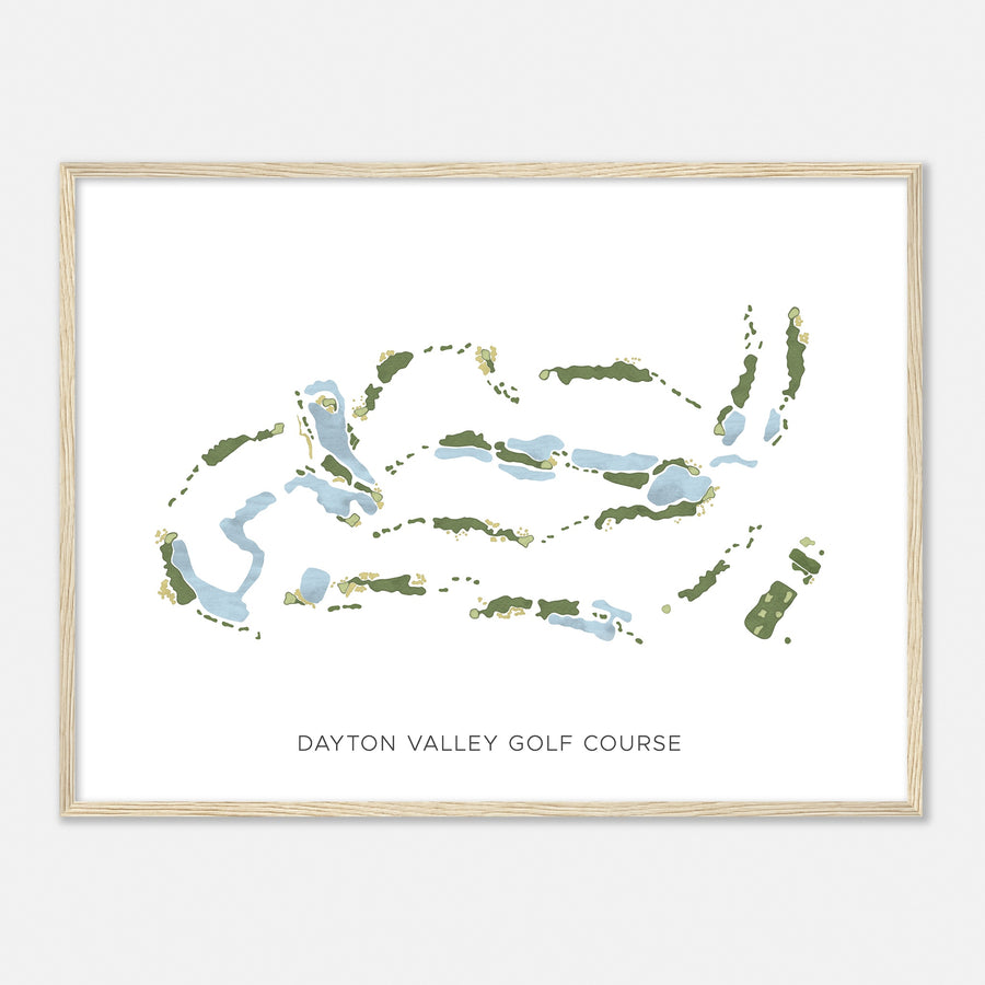 Print of Dayton Valley Golf Course Modern Map