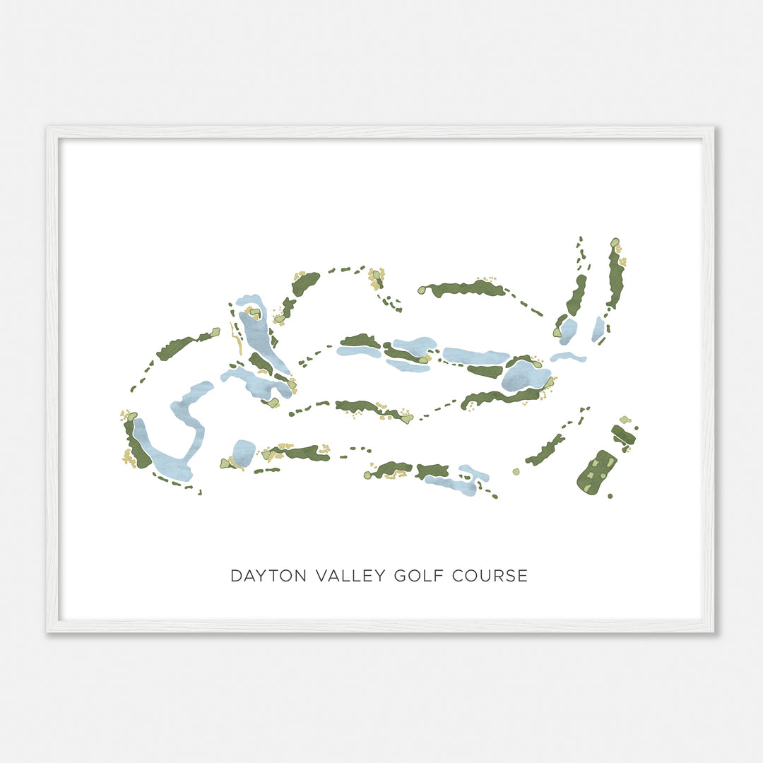 Print of Dayton Valley Golf Course Modern Map