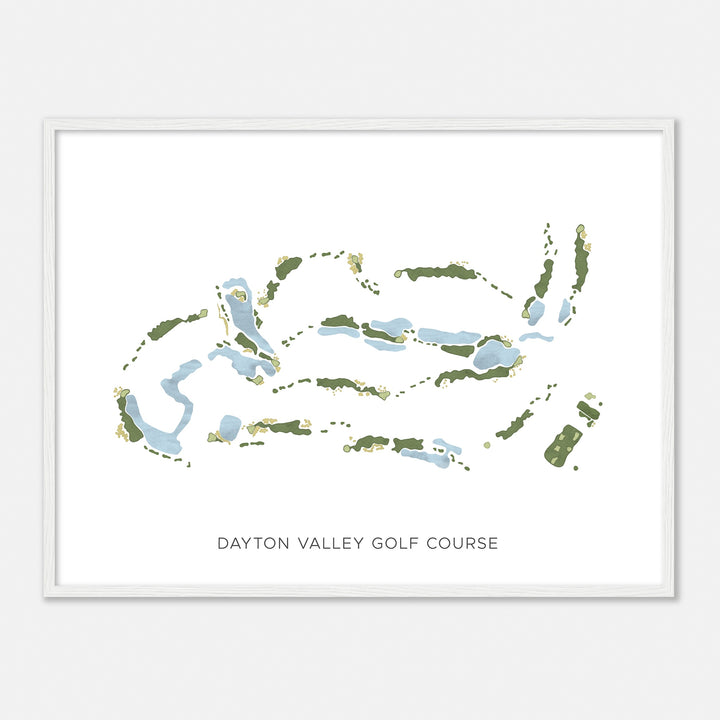 Print of Dayton Valley Golf Course Modern Map