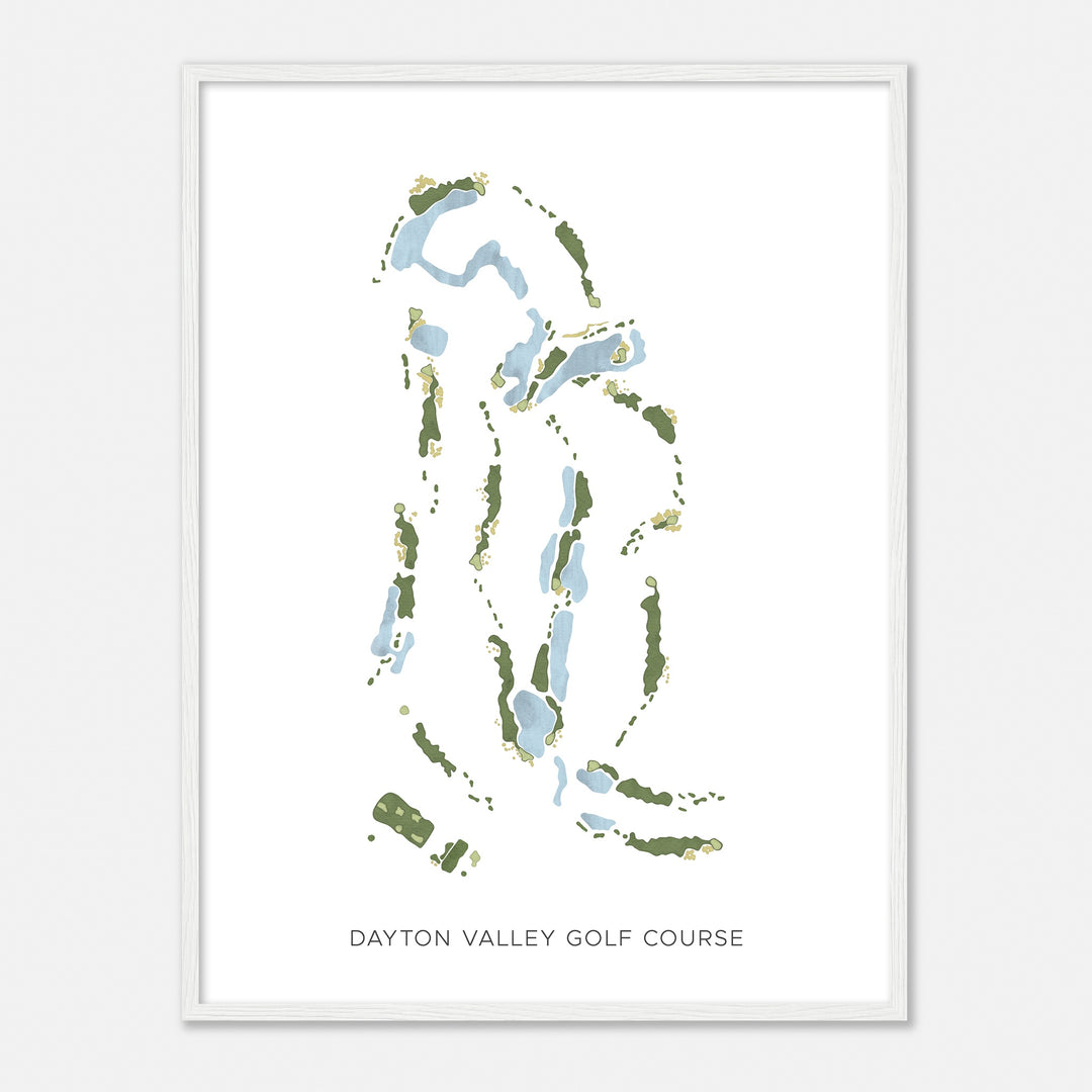 Print of Dayton Valley Golf Course Modern Map