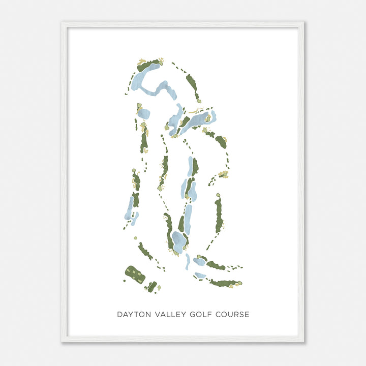Print of Dayton Valley Golf Course Modern Map
