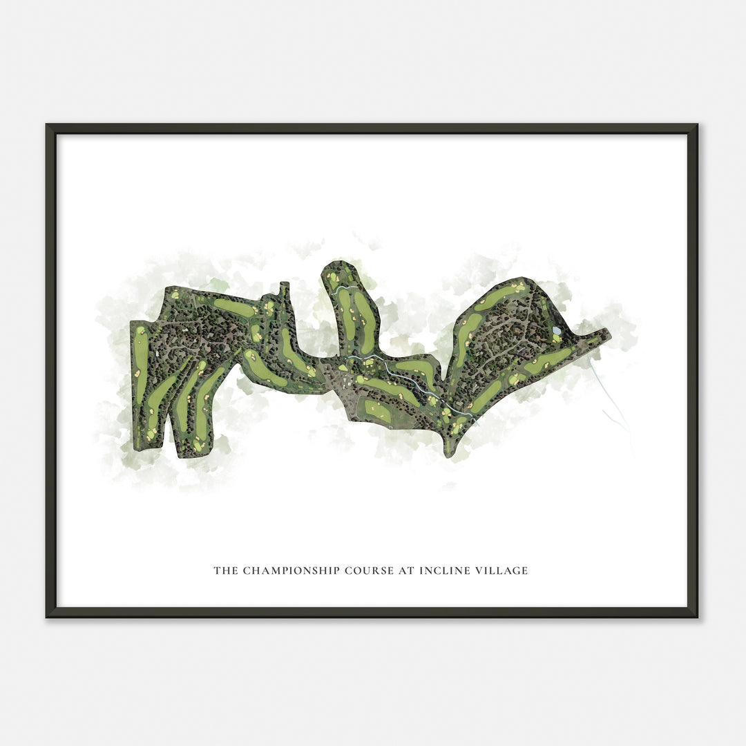 Print of The Championship Course At Incline Village Classic Map