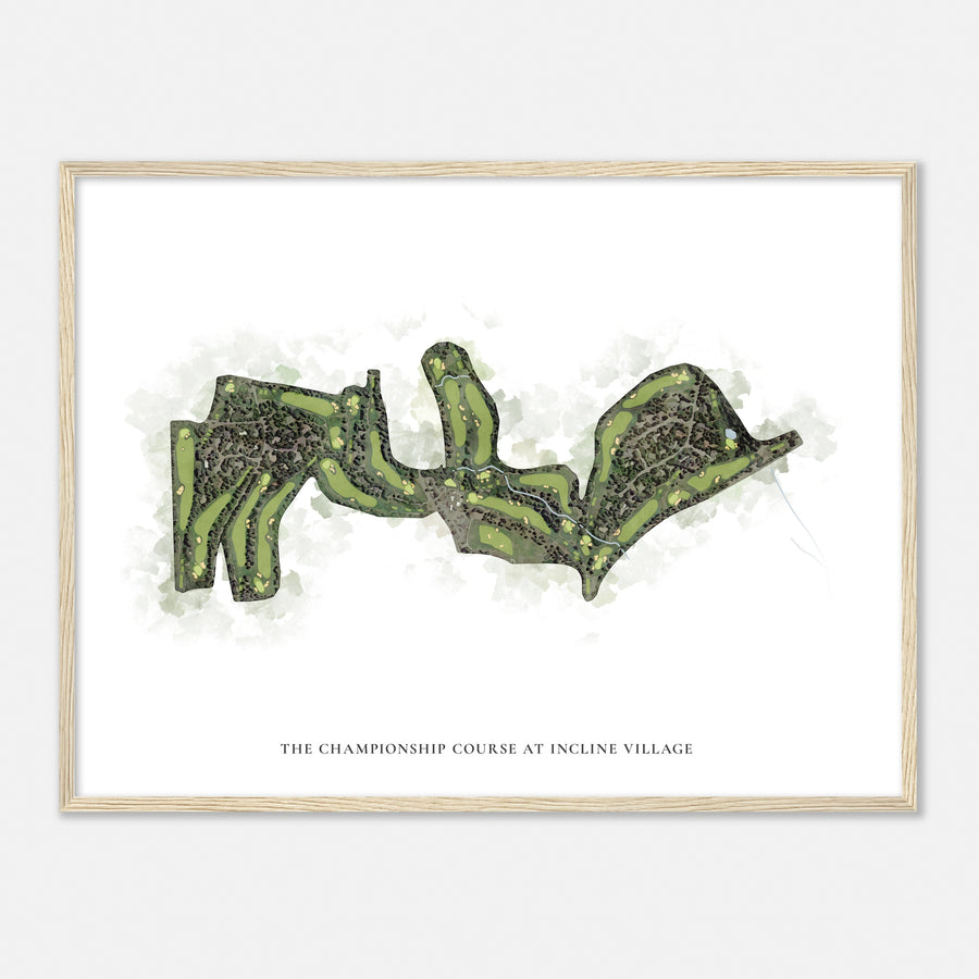 Print of The Championship Course At Incline Village Classic Map
