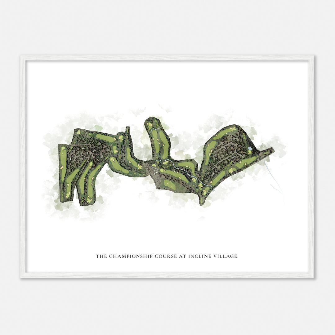 Print of The Championship Course At Incline Village Classic Map