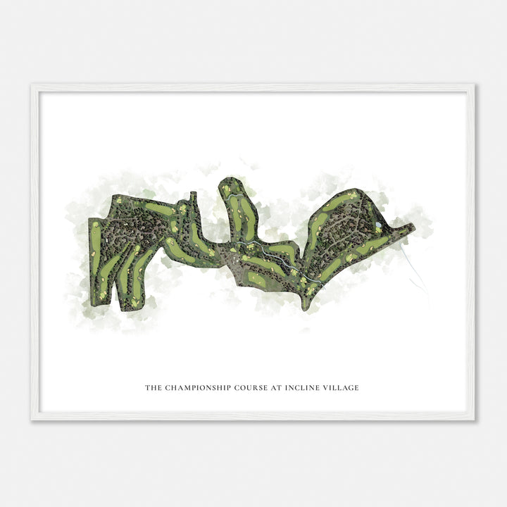 Print of The Championship Course At Incline Village Classic Map