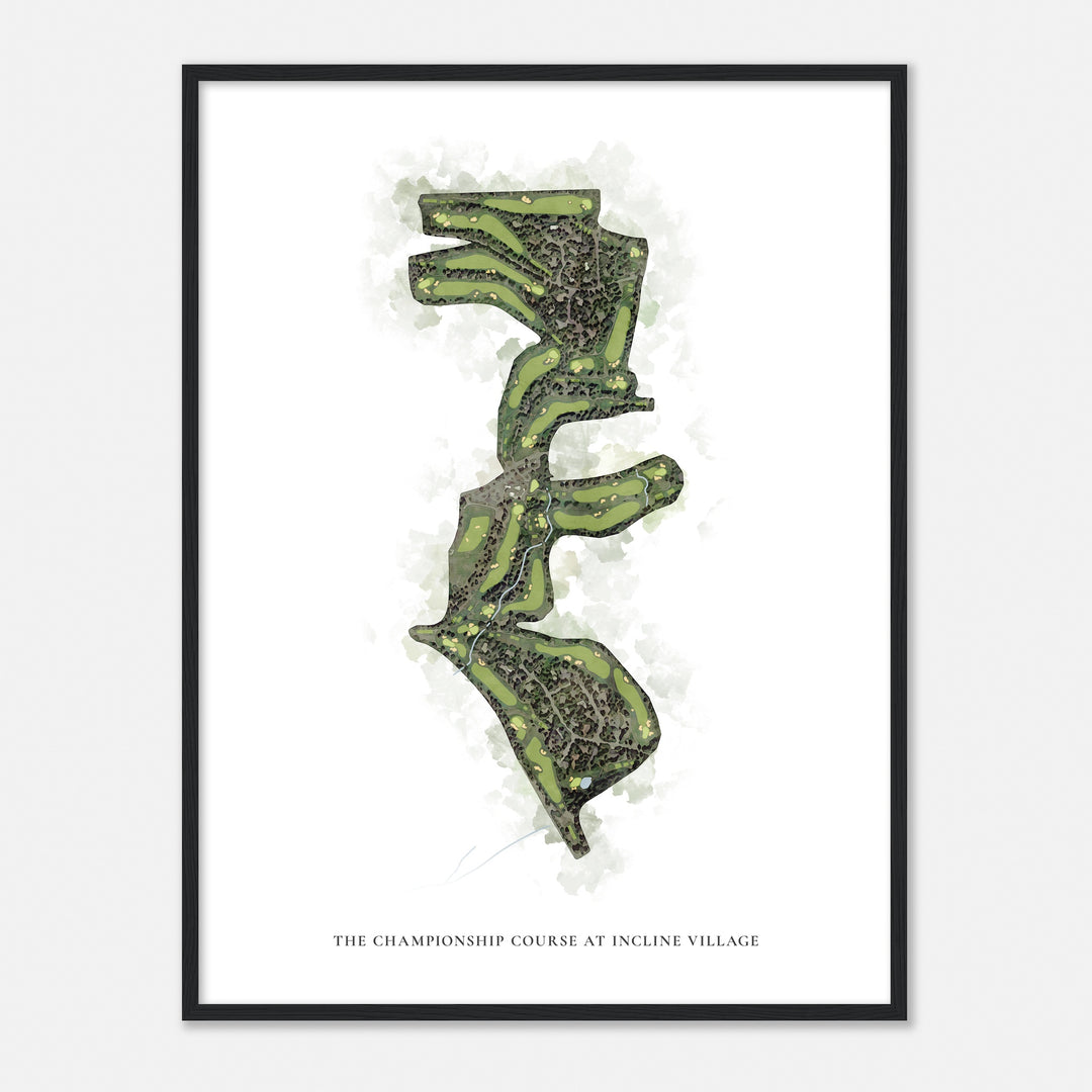 Print of The Championship Course At Incline Village Classic Map