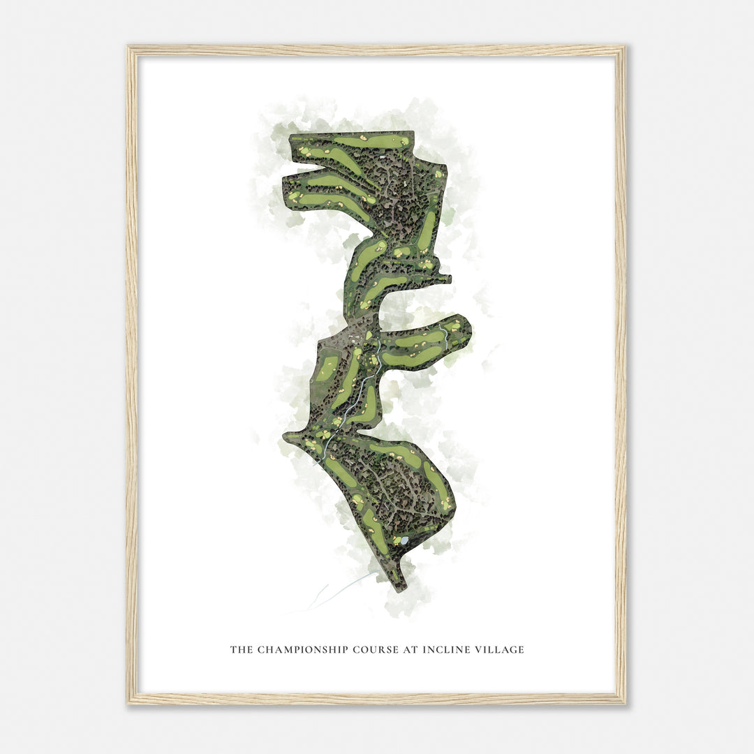 Print of The Championship Course At Incline Village Classic Map