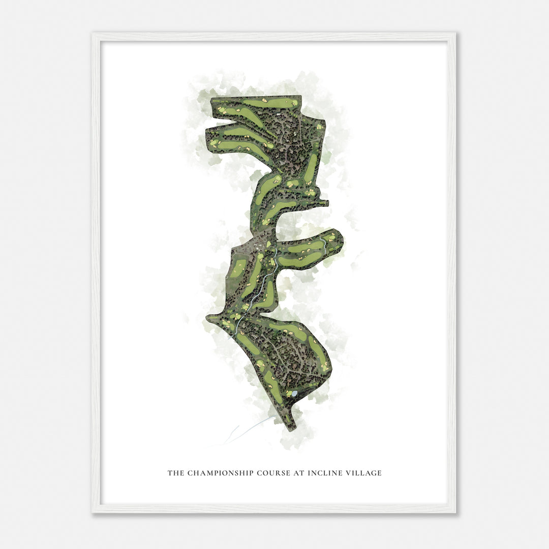 Print of The Championship Course At Incline Village Classic Map