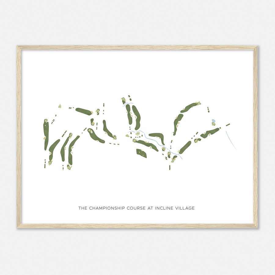 Print of The Championship Course At Incline Village Modern Map