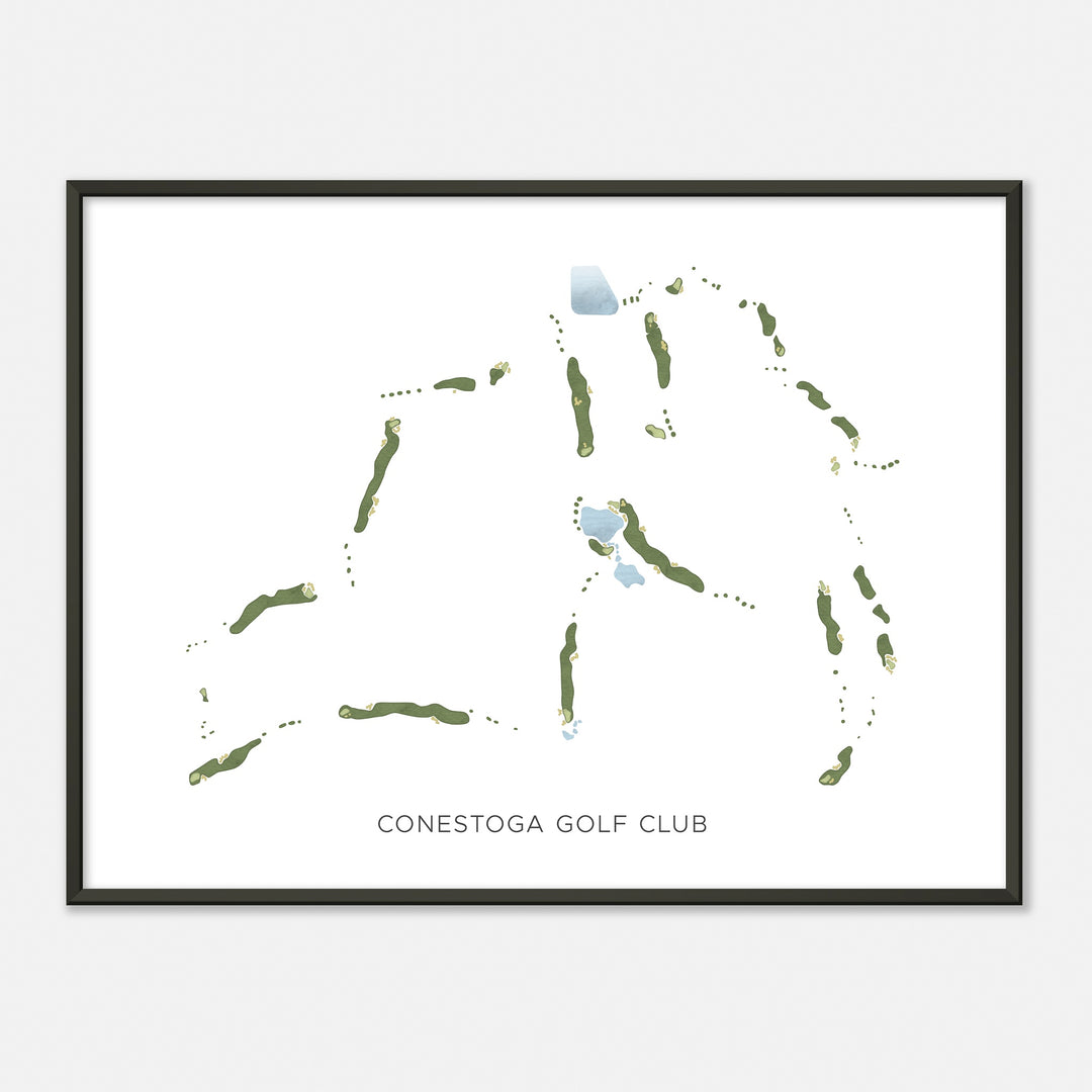 Print of Conestoga Golf Club Modern Map