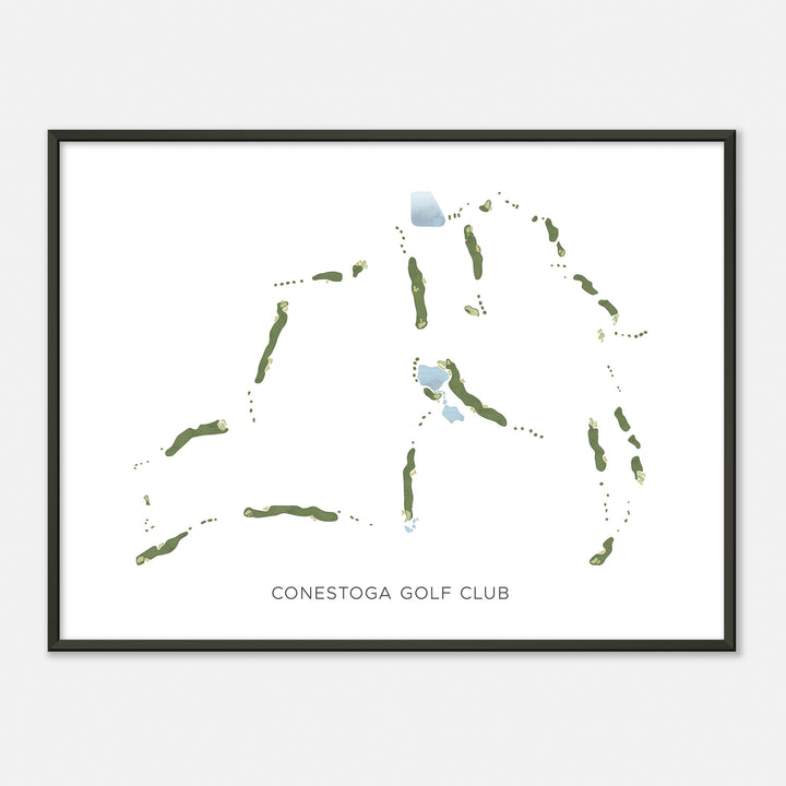 Print of Conestoga Golf Club Modern Map