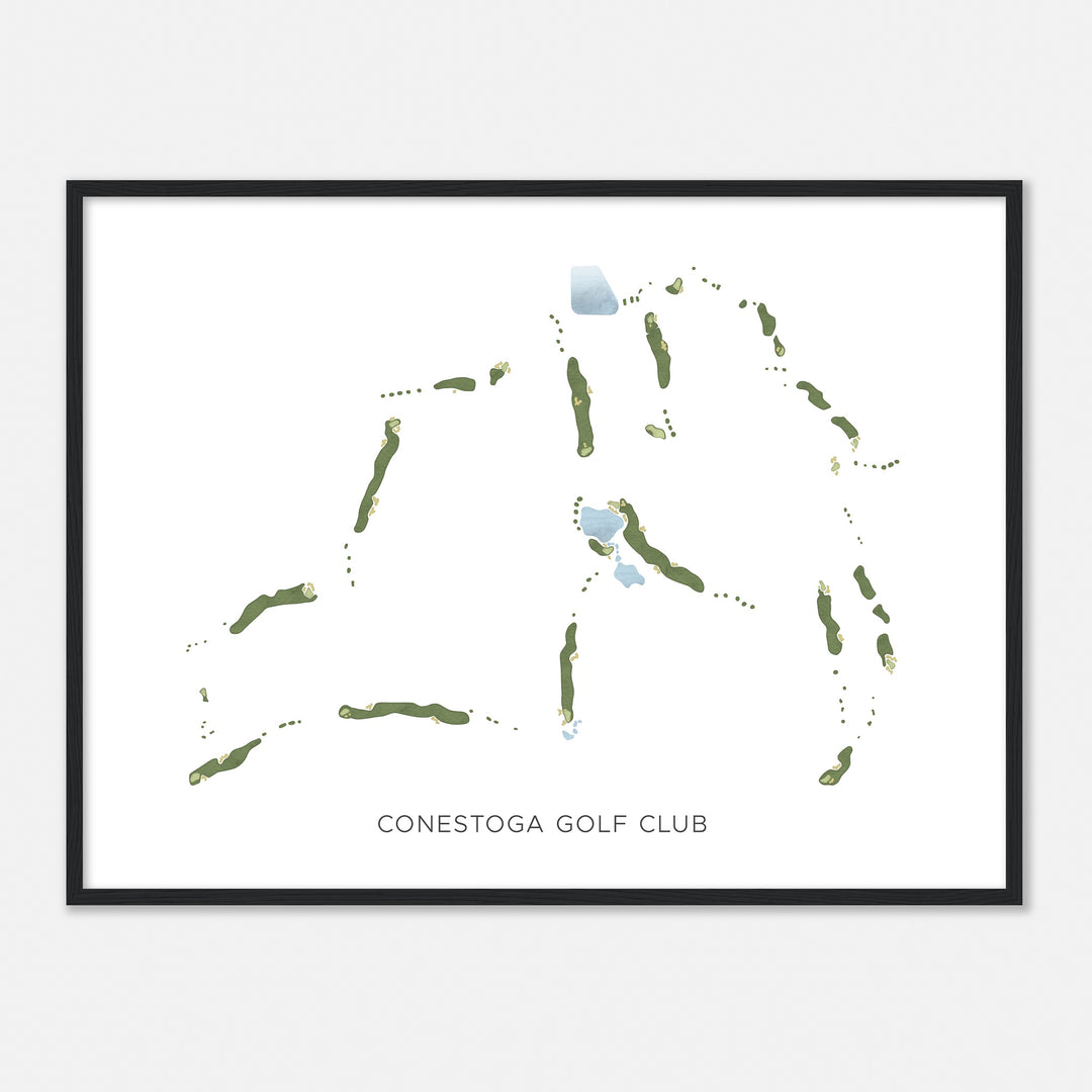 Print of Conestoga Golf Club Modern Map