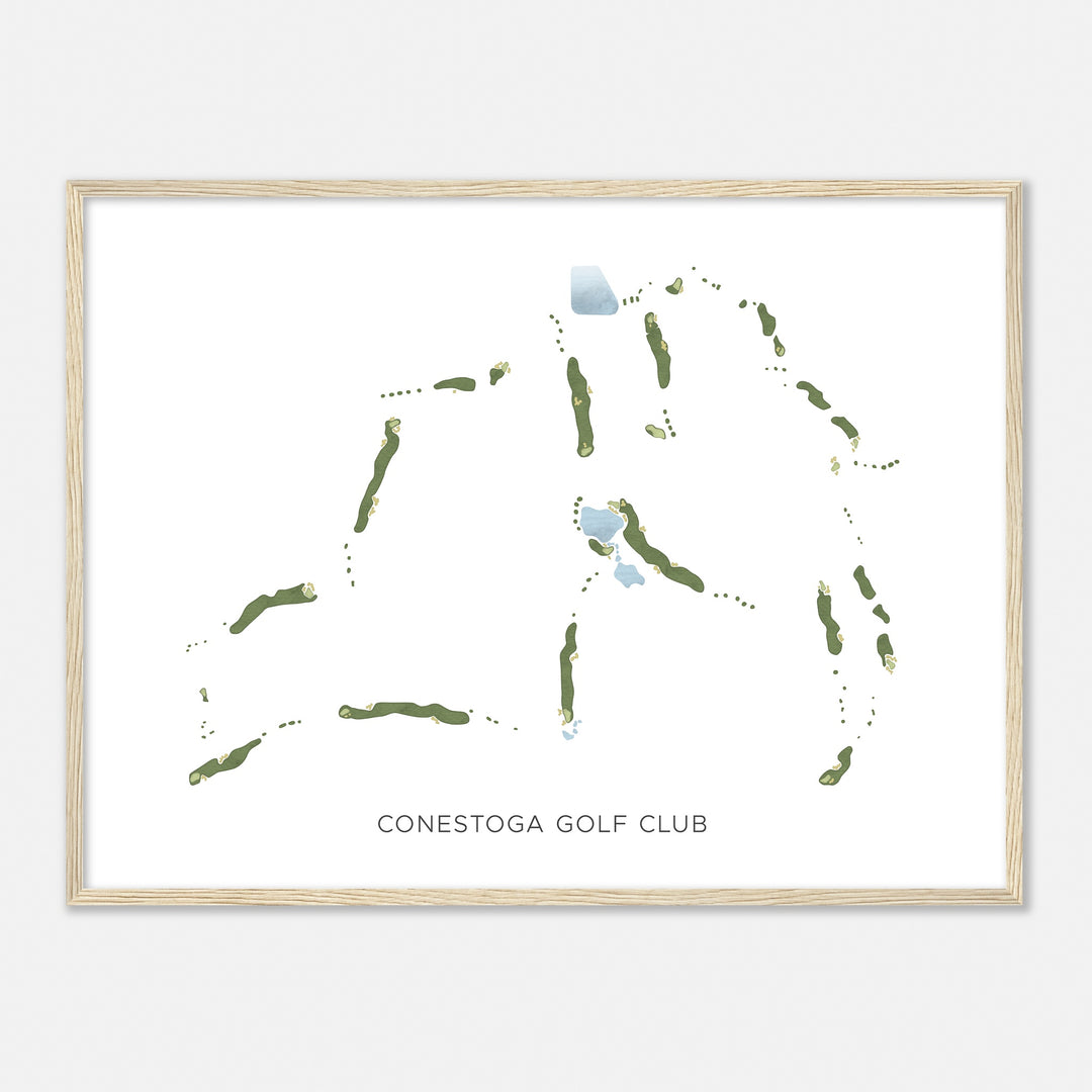 Print of Conestoga Golf Club Modern Map
