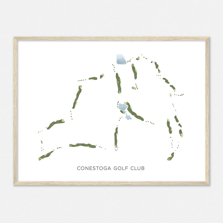 Print of Conestoga Golf Club Modern Map