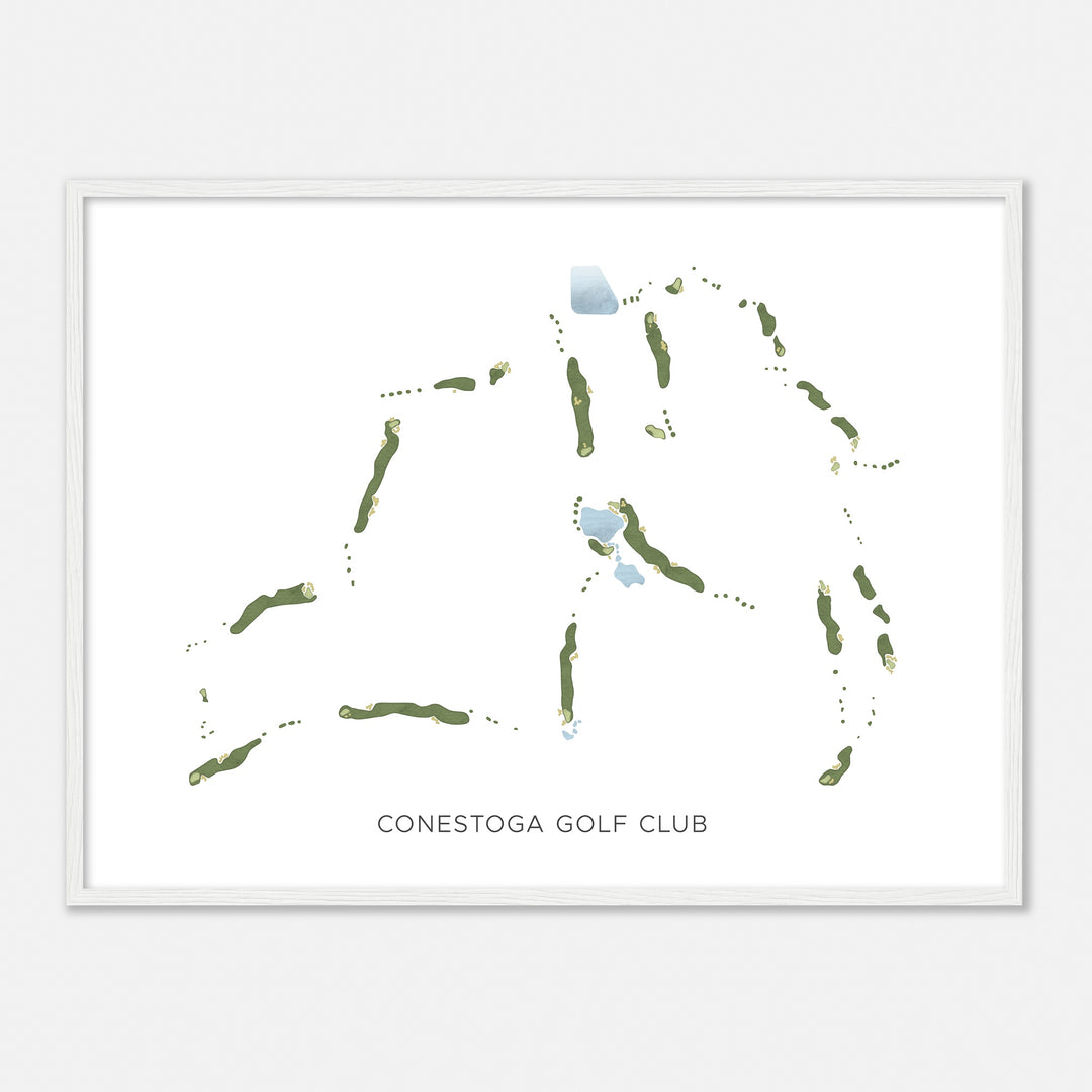 Print of Conestoga Golf Club Modern Map