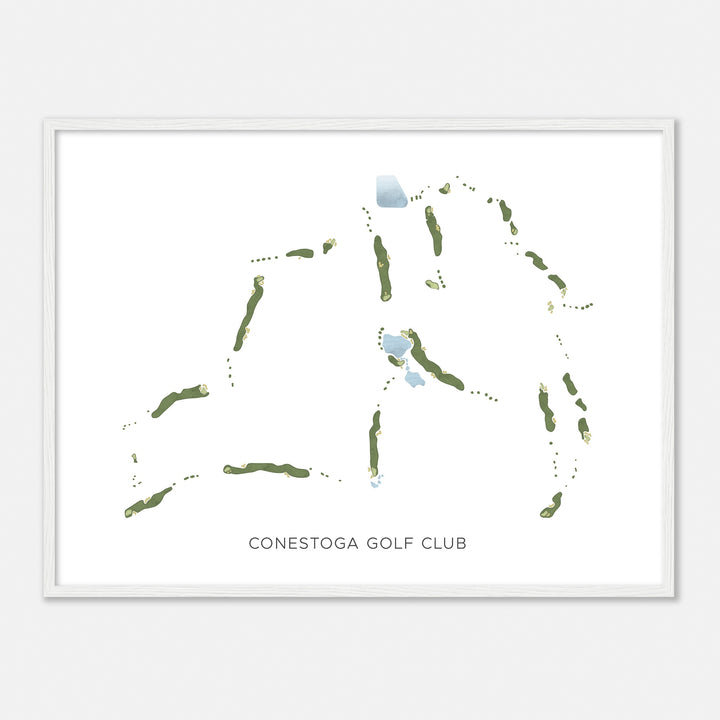 Print of Conestoga Golf Club Modern Map