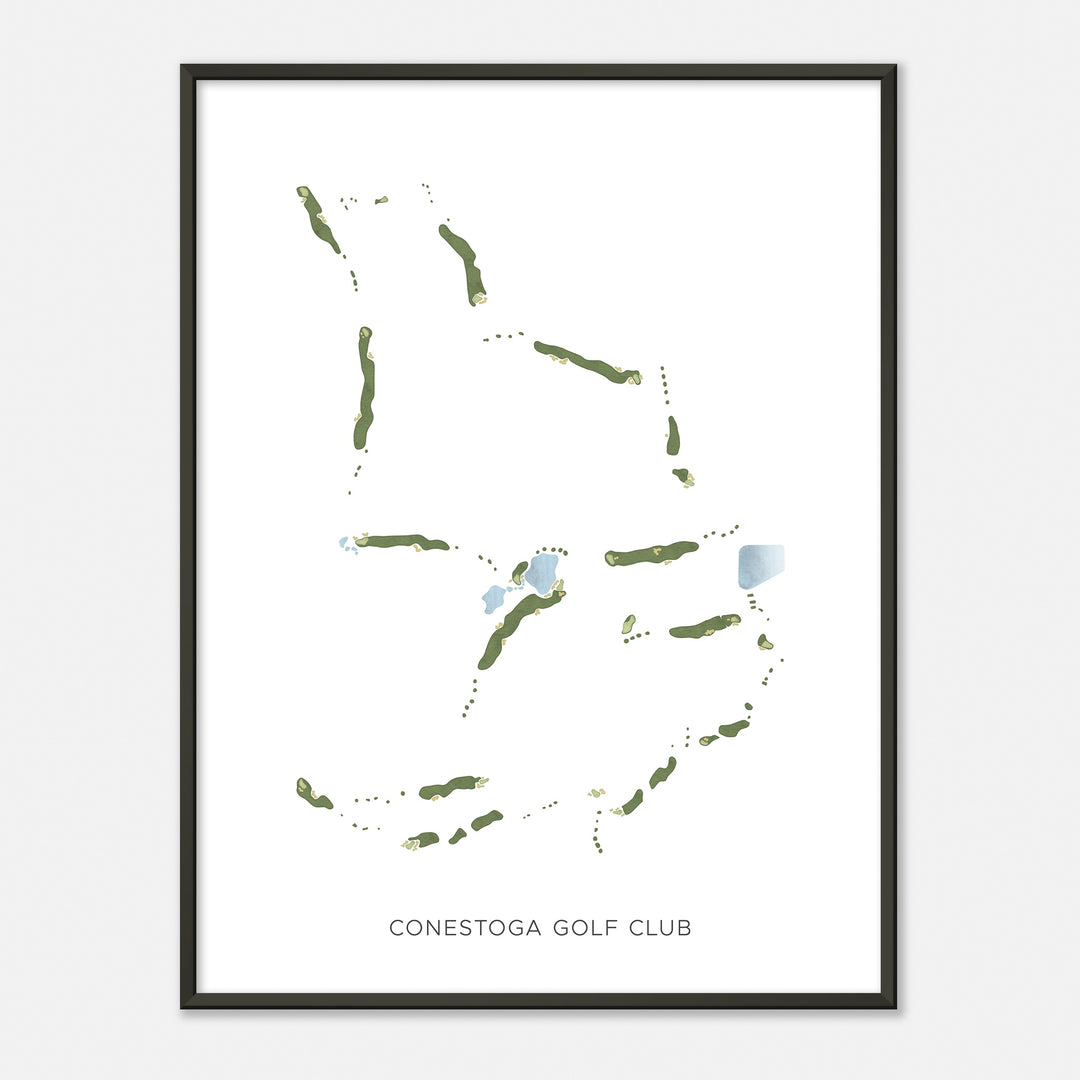 Print of Conestoga Golf Club Modern Map