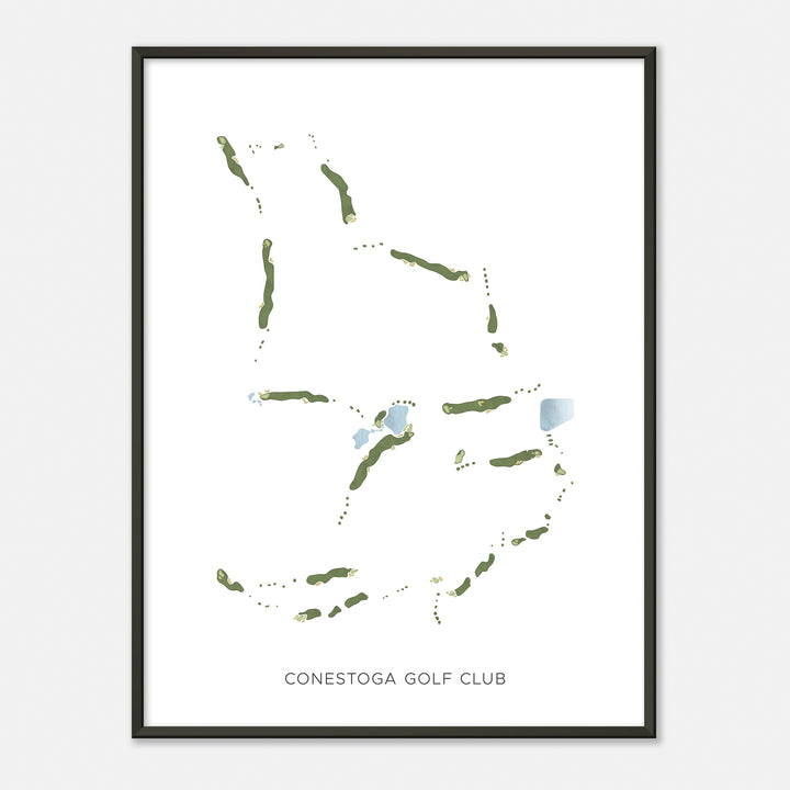 Print of Conestoga Golf Club Modern Map