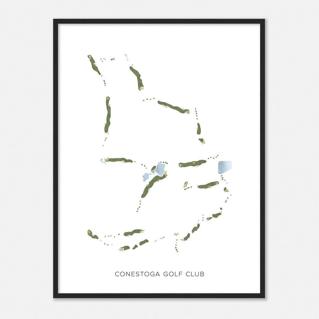 Print of Conestoga Golf Club Modern Map